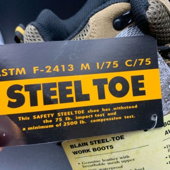 Red Head Men's Blain Work Boots Brown Leather Lace Up Steel Toe Waterproof 8M - Picture 8 of 10